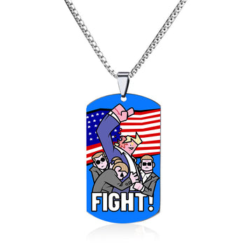 Truump 2024 Memorial Necklace,Truump Flag Keychain Donald Trum Merchandise Gifts - Make America Great Again MAGA Trrum 2024 Take America Back